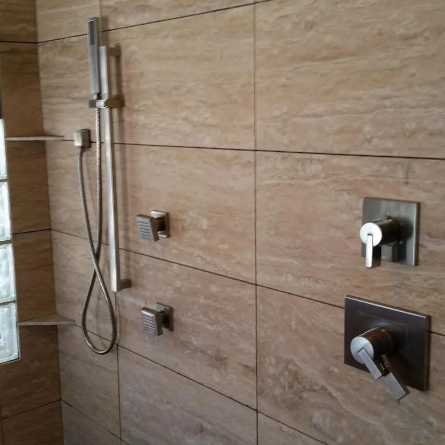 Shower fixture installation for Water Heater Replacement in Tuttle